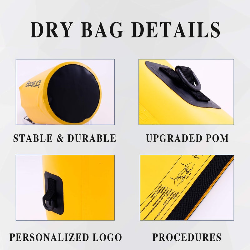 IDRYBAG Dry Bag for Kayaking Waterproof 2L/5L/10L/15L/20L, Small Dry Sack Waterproof Bag for Boating - Image 2